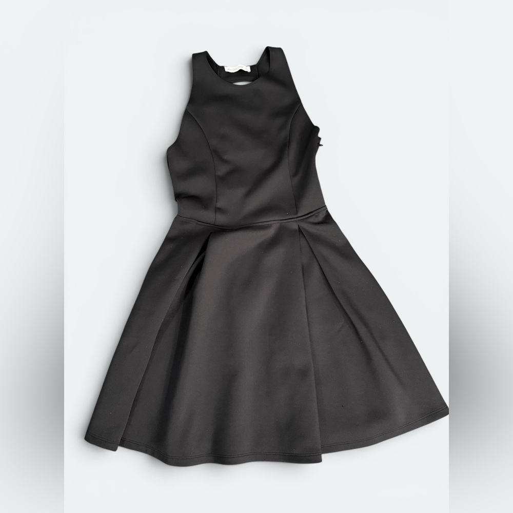 Abercrombie & Fitch Black Sleeveless Fit-and-Flare Mini Dress